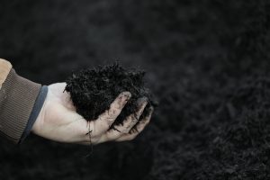 Black Hardwood Mulch in bulk form at River Valley Mulch